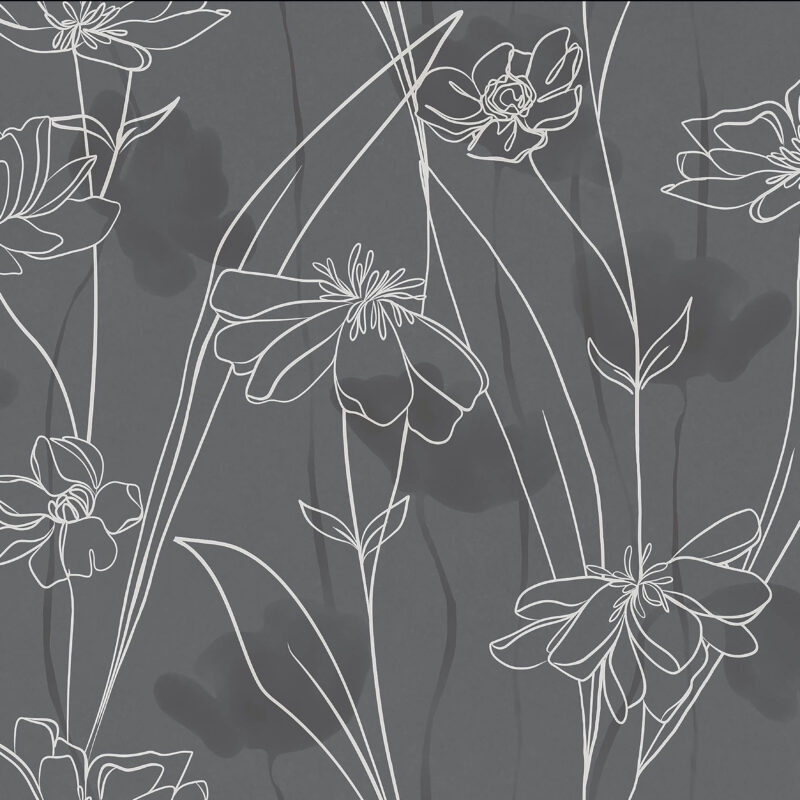 Meissen Keramik Floresta цветы серый 600×1200 Минск